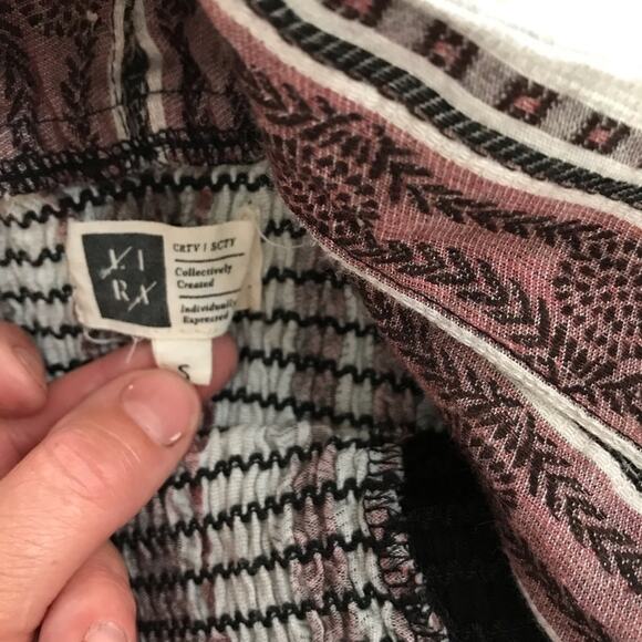 Lira linen blend smocked strapless dress size small - Picture 5 of 6